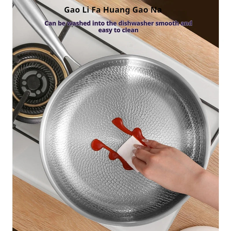 🍲 German Titanium Frying Pan – Non-Stick Fish Scale Hammer Design