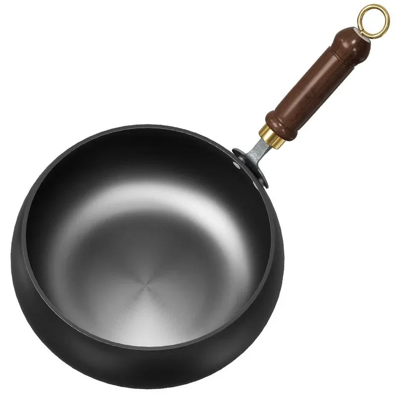 ๐ฅ Handmade Forged Cast Iron Non-Stick Pan โ Stir Fry & Stew Pot