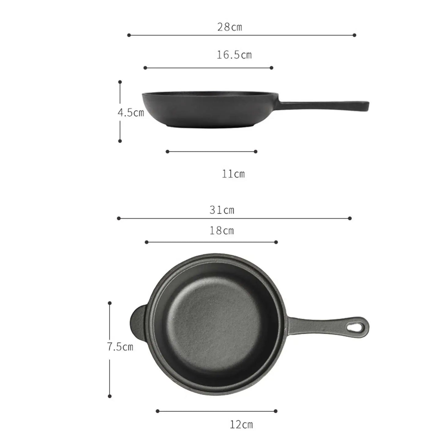 🍖 Cast Iron Skillet & Pot Set with Lid – BBQ, Steak, Grill & Stew Pan for Indoor/Outdoor Cooking