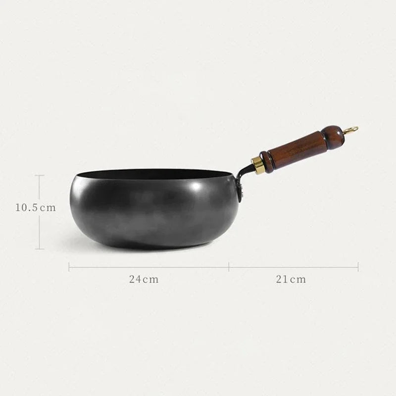 🥘 Handmade Forged Cast Iron Non-Stick Pan – Stir Fry & Stew Pot