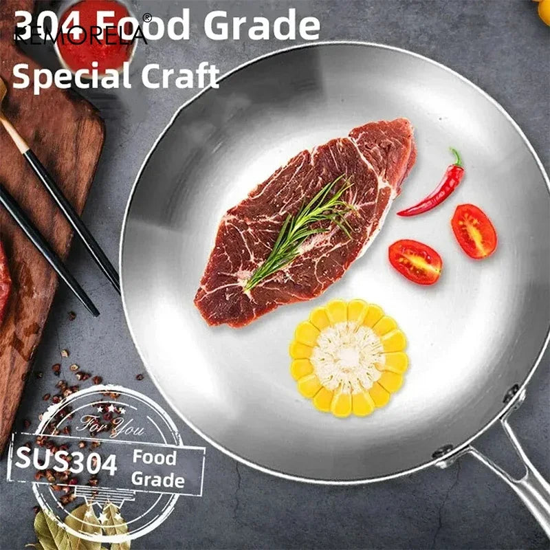 🍳 3-Piece Stainless Steel Frying Pan Set – Non-Stick & Eco-Friendly