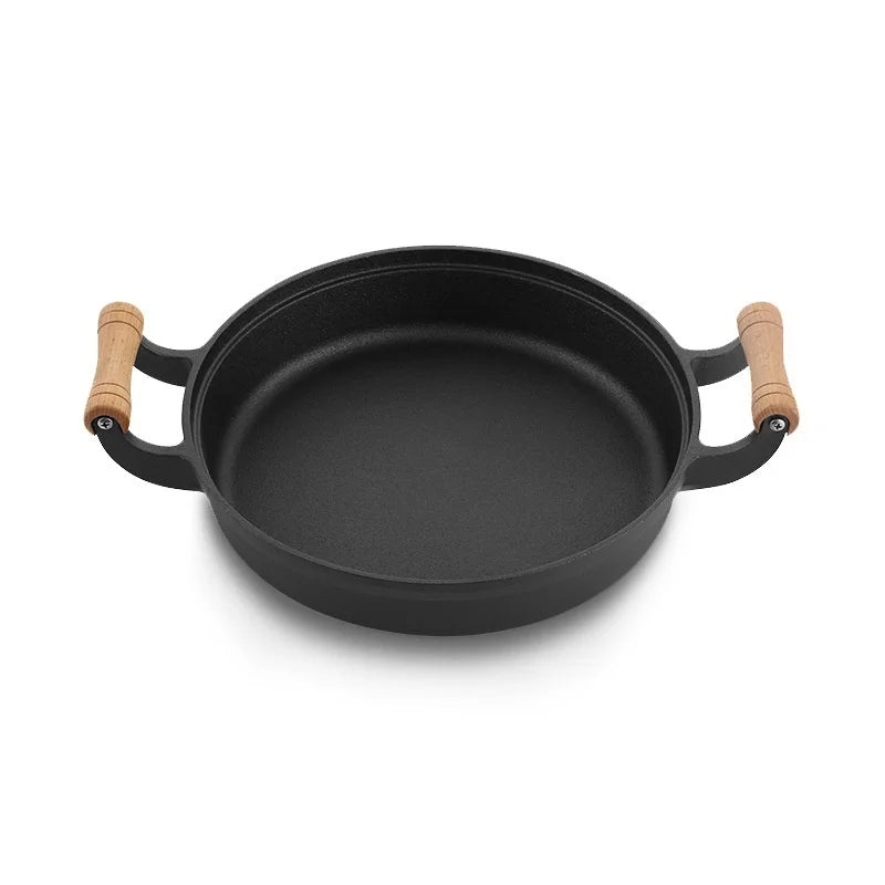 🥞 Cast Iron Pancake Pan – Thickened Flat Pan with Double Handles